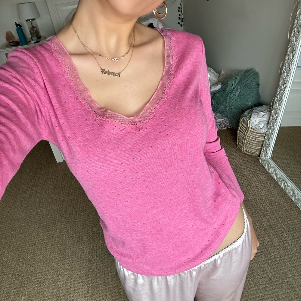 pink long sleeve